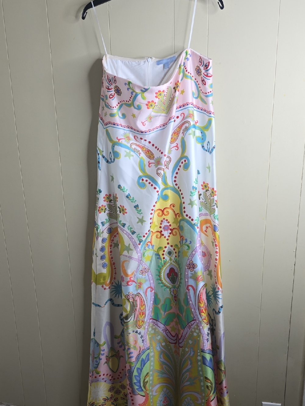 Antonio Melani Lucia Printed Statin Strapless Maxi Dress Size 6 - Picture 3 of 10